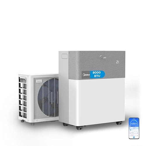 Midea Portasplit Climatizzatore Mobile Solo Raffreddamento A++, 8000 BTU 2, 3kW, per ambienti fino a 28 m²/70 m³, solo 38 dB(A) in modalità Silent