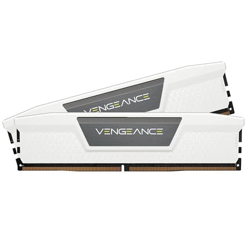 CORSAIR Vengeance DDR5 RAM 64GB (2x32GB) hasta 6000MHz CL30-36-36-76 1.4V AMD Expo & Intel XMP Memoria de Ordenador de Sobremesa - Blanco (CMK64GX5M2B6000Z30W)