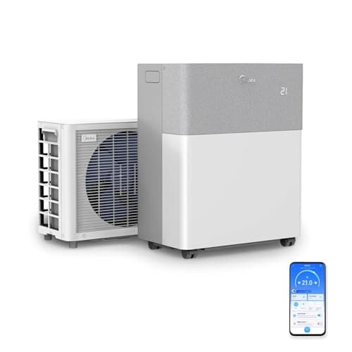 Midea Portasplit 4-in-1 Condizionatore con Pompa di Calore 12000 BTU (3,5 kW), Raffreddamento/Riscaldamento, 39 dB Silenzioso, Senza Installazione, WiFi Smart, Classe A++/A+, stanze fino a 42 m²