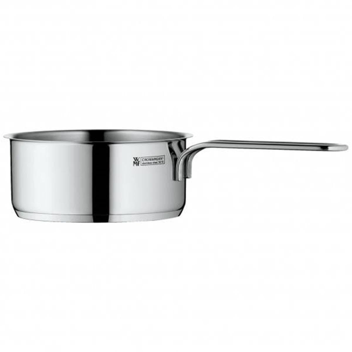 WMF Mini - Cazo Ø 10 cm Apróx 0,5 L, Borde Vertedor, Apilable de Acero Inoxidable Cromargan Publido, Apto Inducción, Sin Recubrimiento