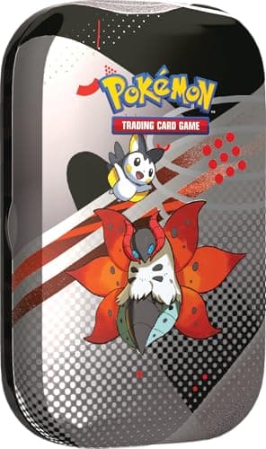 Pokémon TCG: Unova Mini Tin - Volcarona & Emolga (2 Paquetes de Refuerzo y 1 Tarjeta Adhesiva)