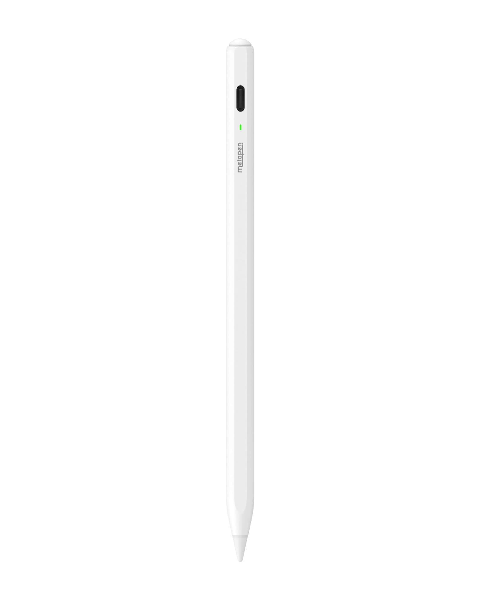 Metapen Air 8 Stylet pour iPad 2018-2026,Pencil iPad A16/11/10/9/8/7,Mini 5/6,Air 3/4/5/M2/M3/M4,Pro M5/M4/11/12.9/13",Stylet iPad avec Précision de Pixe,stylo à 2X Charge Rapide, Rejet de Palme