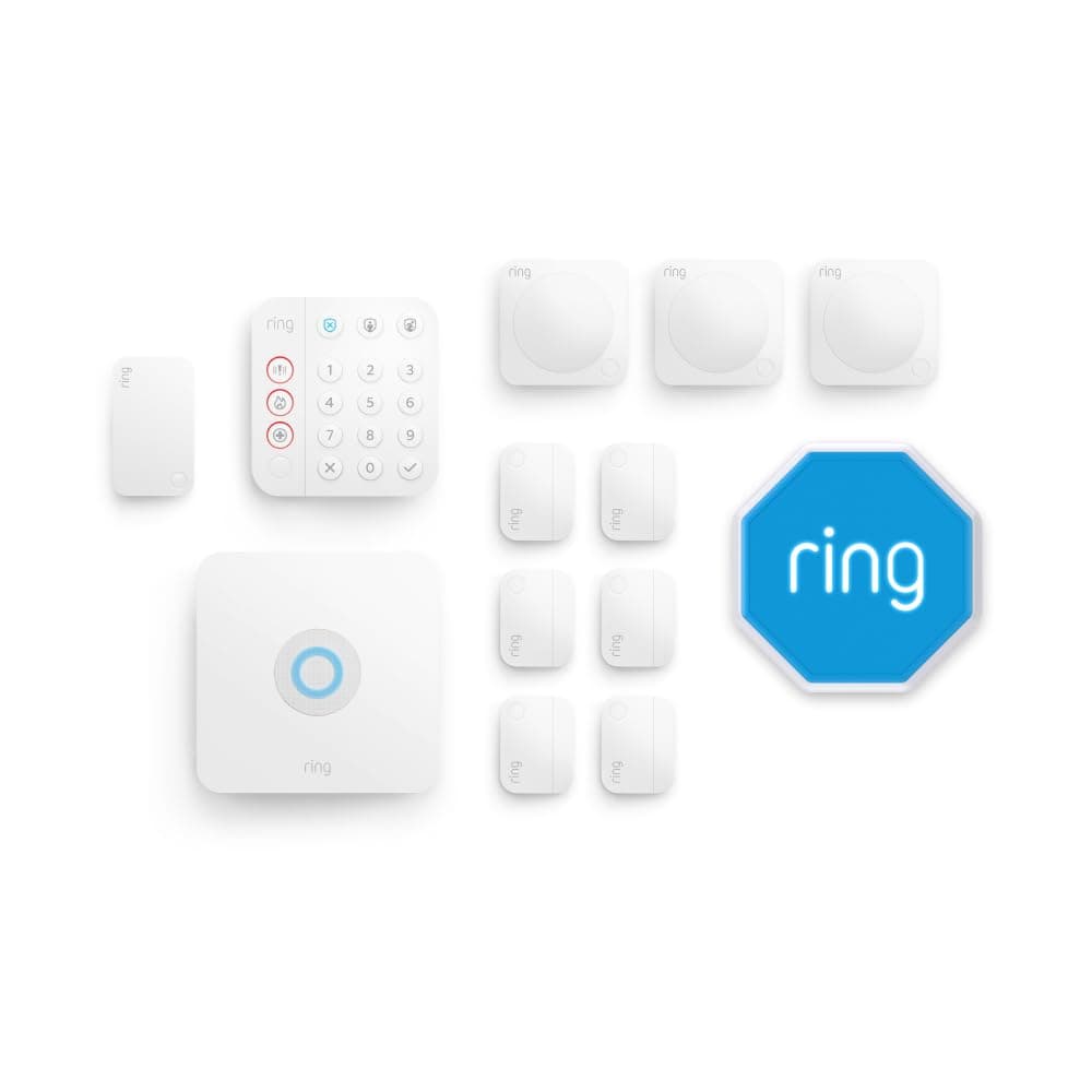 Kit Ring Alarm - XL + sirène extérieure | Alarme de maisonsans fil connectée, système de sécurité avec surveillance assistée en option | Sans engagement à long terme, Fonctionne avec Alexa
