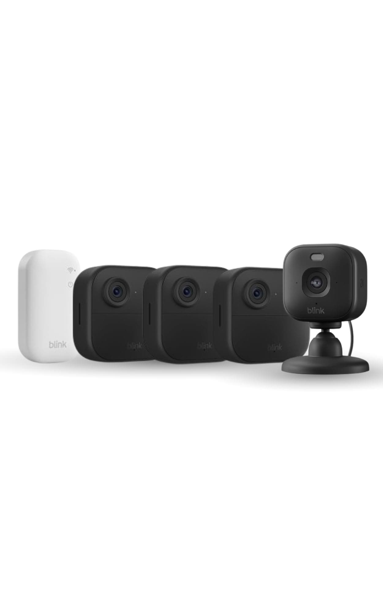 Caméra extérieure 2K+ Blink (nouvelle génération), système de 3 caméras, noir + Caméra Mini 2K+ Blink (nouvelle génération)