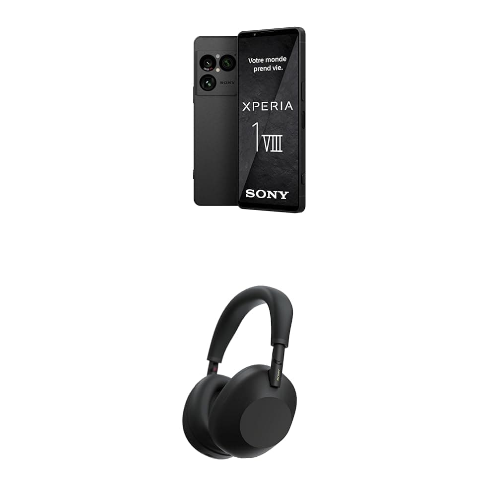 Sony Xperia 1 VIII - Pantalla OLED HDR FHD+ de 6,5" 19,5:9 120Hz, Triple cámara con Nuevo teleobjetivo, Xperia AI, Batería 2 días, Audio 3,5 mm, Dual SIM, Negro Grafito + WH1000XM6