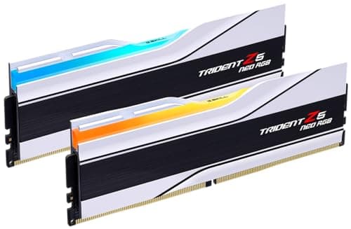 G.SKILL Trident Z5 Neo RGB Series DDR5 RAM (AMD Expo) 48 GB (2 x 24 GB) 6000MT/s CL26-36-36-96 1.45 V Memoria para computadora de escritorio U-DIMM - Blanco mate (F5-6000J2636H24GX2-TZ5NRW)