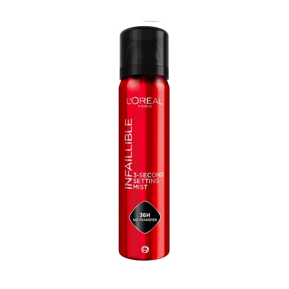 L'Oréal Paris - Spray Fixateur de Maquillage - Waterproof - Sans Transfert - Formule Légère - Non Collant - Résistant à l'Eau et à la Transpiration - Tenue Jusqu'à 36h - Infaillible - 75 ml