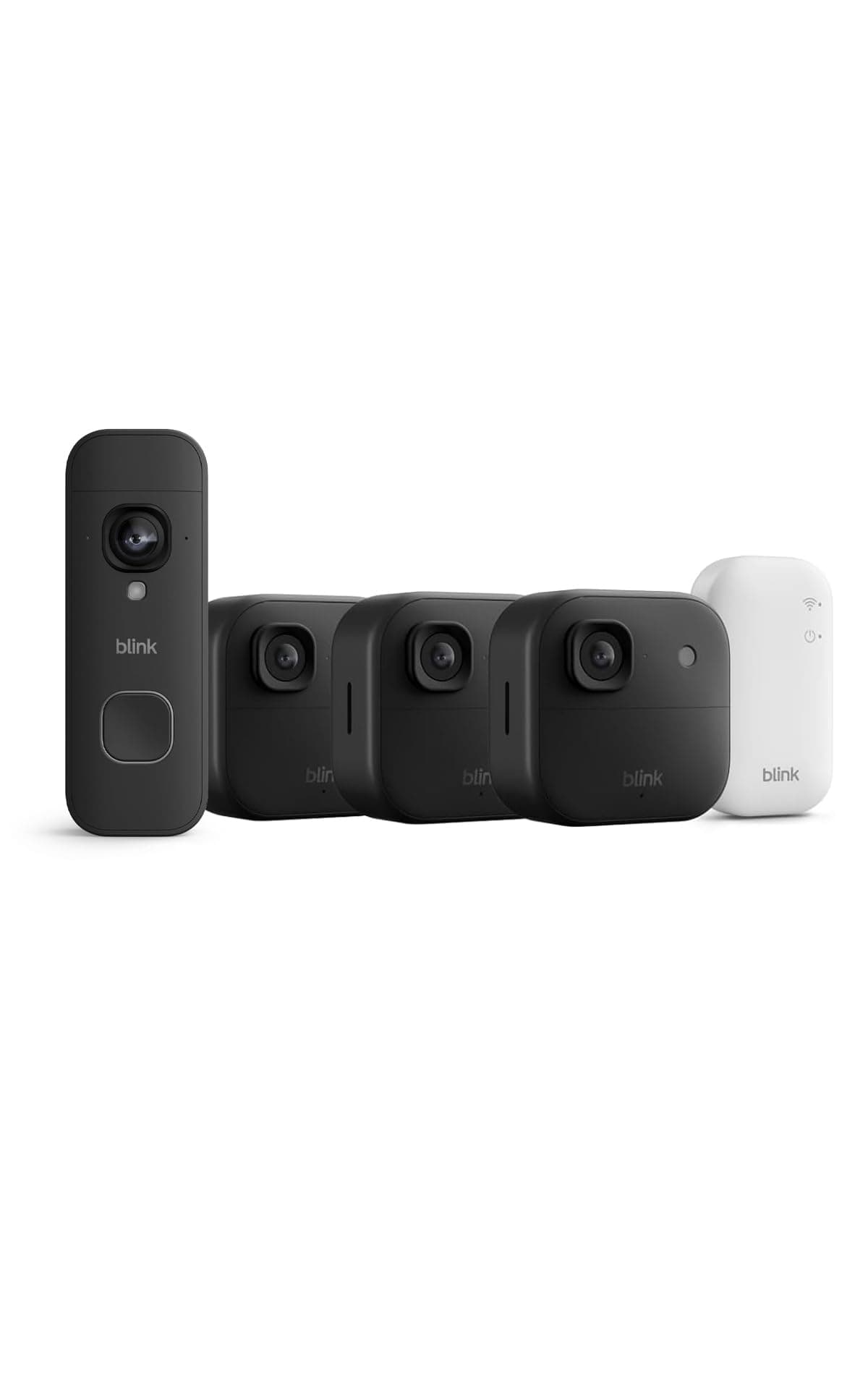 Videocamera esterna 2K+ Blink con Videocitofono 2K+ Blink (ultimo modello), Nero, Modulo di sincronizzazione di base incluso