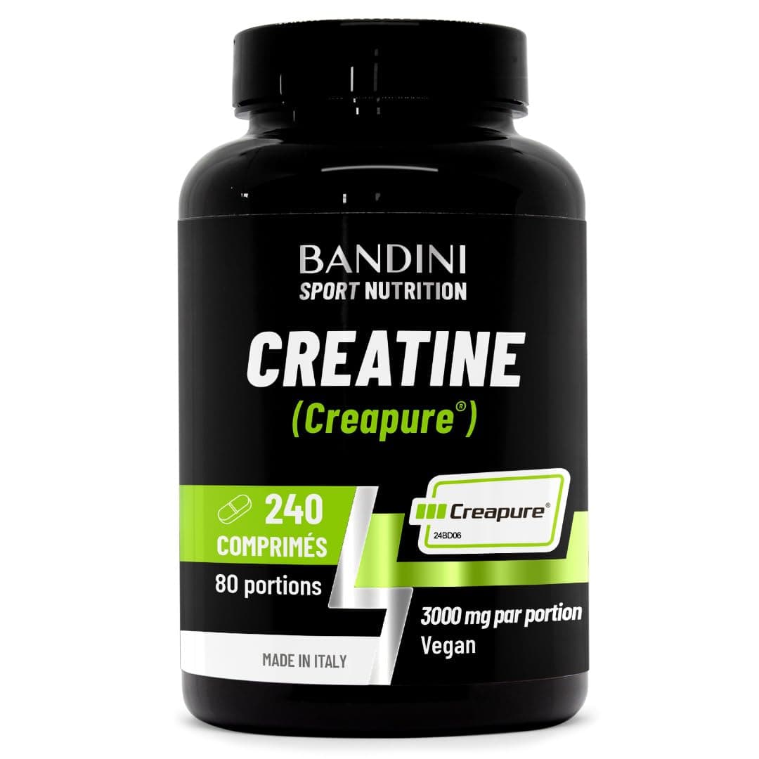 Bandini® Creatine CREAPURE® Monohydrate 240 Comprimés 3000mg par dose - | Entraînement, Sport, Gymnastique et de Pré-Entraînement - Monohydrate de Créatine pour l'ATP et la Récupération - 100% Vegan