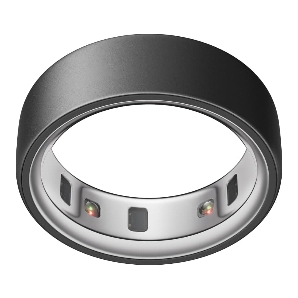 OURA Ring 4 Anillo Inteligente - Stealth - Talla 11 | Averigua tu Talla con el Kit de Tallaje Ring 4 | Monitoriza el sueño, la FC, el estrés y más - hasta 8 días de autonomía