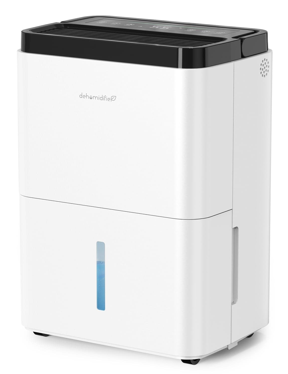 GOAMGE Deshumidificador, 12 L/Día, Control de Humedad, Para Sótano | 3 Modos, 2 Velocidades, Temporizador 24 H, Descongelación Automática, Manguera De Drenaje, Para Sótano, Dormitorio, Baño