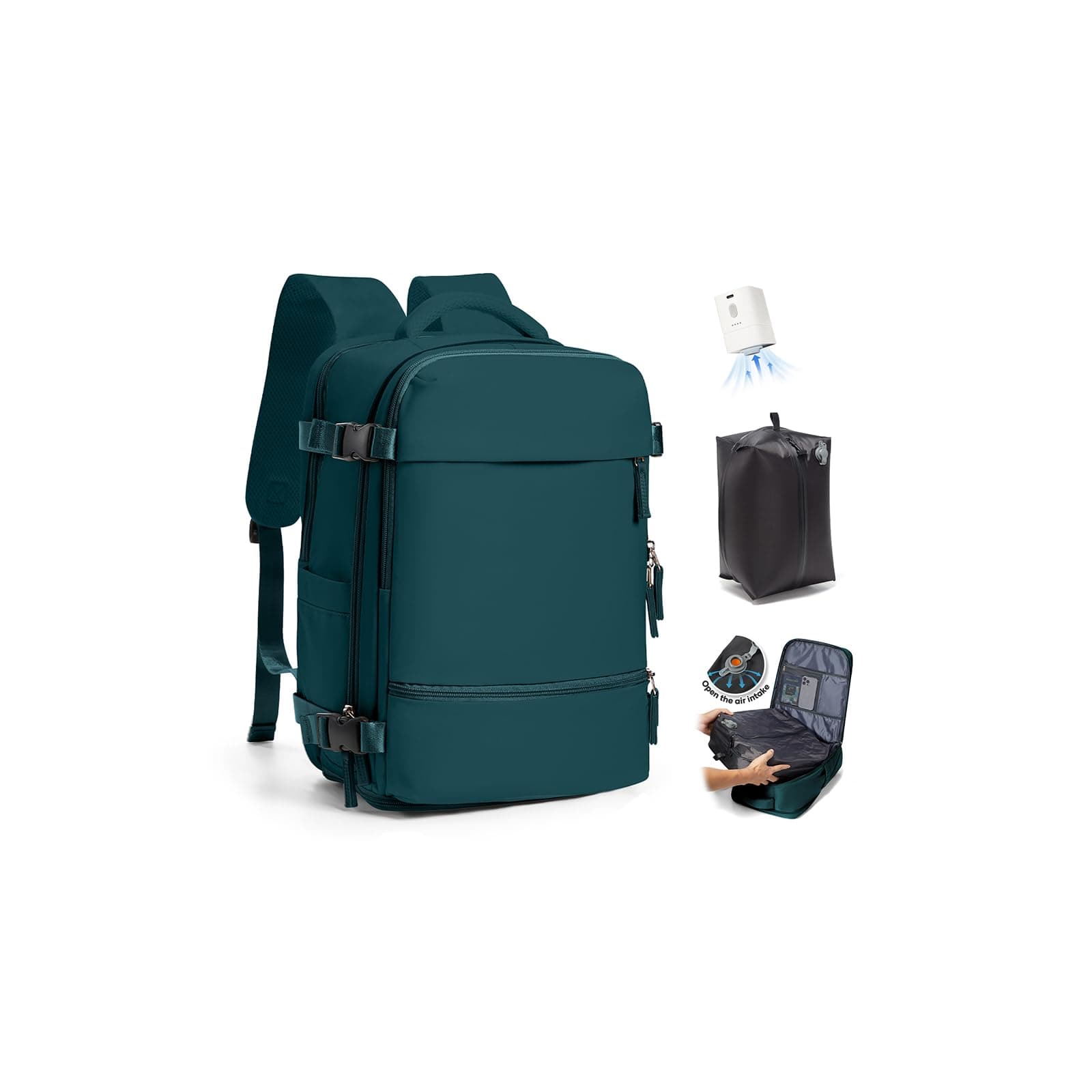 SZLX Mochila al Vacio con Bomba Equipaje de Mano 40x30x20 Ryanair Vueling Wizzair Easyjet Mochila Viaje Cabina Avion 40x20x25 Ryanair Mujer Mochila de transporte Impermeable para Computadora Portátil