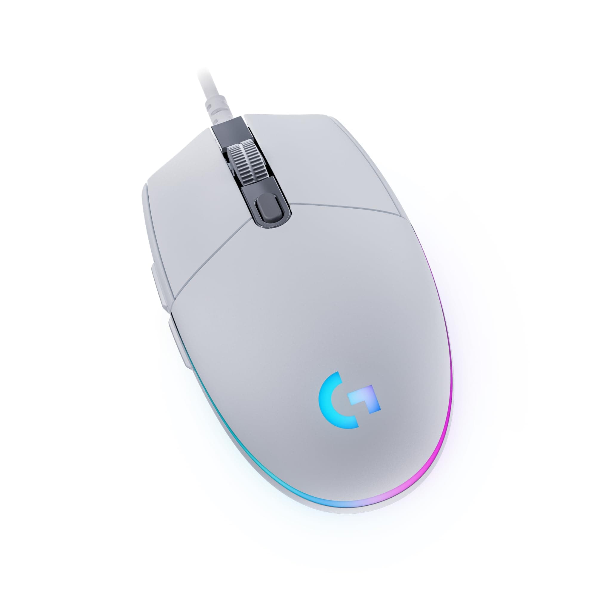 Logitech G G203 LIGHTSYNC Mouse Gaming con Illuminazione RGB, Personalizzabile, 6 Pulsanti Programmabili, Sensore per Gaming, Tracciamento a 8.000 DPI, Peso Ridotto - Bianco