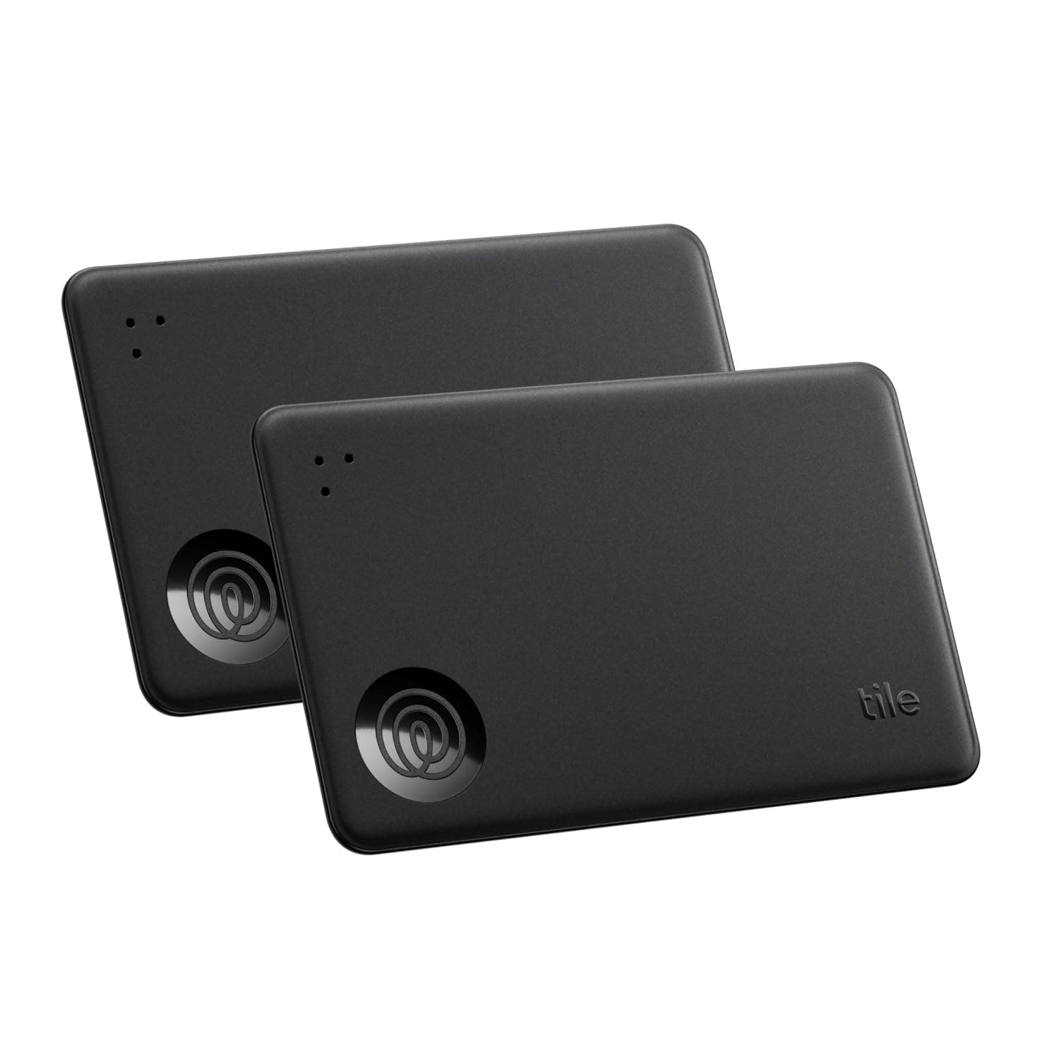 Life360 Tile Slim - Localizzatore e tracker Bluetooth per portafogli, etichette di bagagli, passaporti e altro. Compatibile con iOS e Android. Trova telefono. Pacchetto da 2 (Nero)