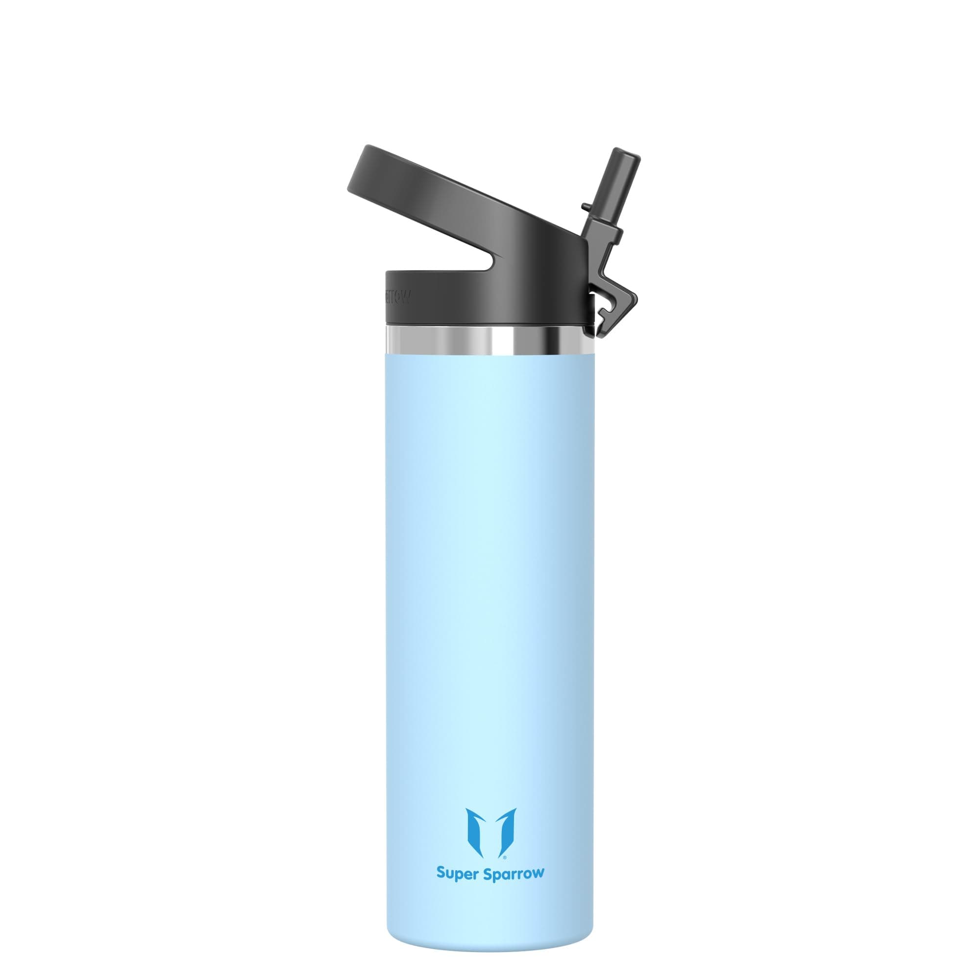 Super Sparrow Borraccia Termica - 500ml, 750ml, 1000ml, 1.2L, 1.5L- SwivelSip Inox Bottiglia - Senza BPA Borracce Termiche, Borraccia Ergonomica per Bambini, Sportiva, Bici, Campeggio, Palestra