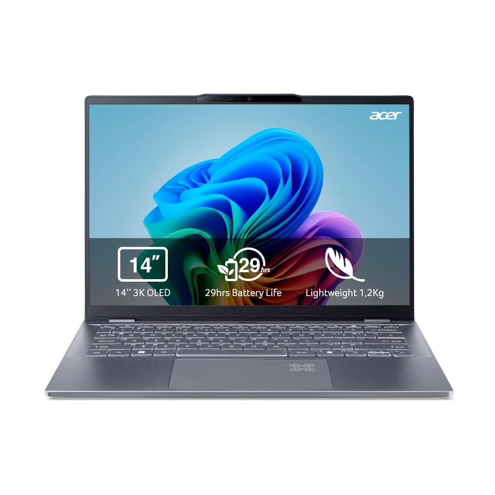 Acer Swift 14 AI Copilot+ PC, Portátil 14" OLED, Core i7, 32GB RAM, 1 TB SSD