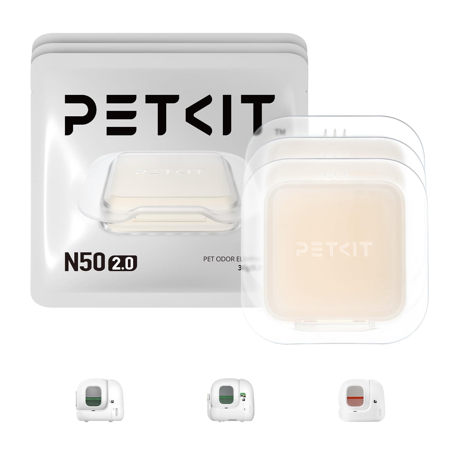 PETKIT PURA MAX PURA MAX 2 Désodorisant Autonettoyant Bac à litière, Parfum Longue Durée, Haute Sécurité, Non Irritant, Utilisation Durable (3 paquets)