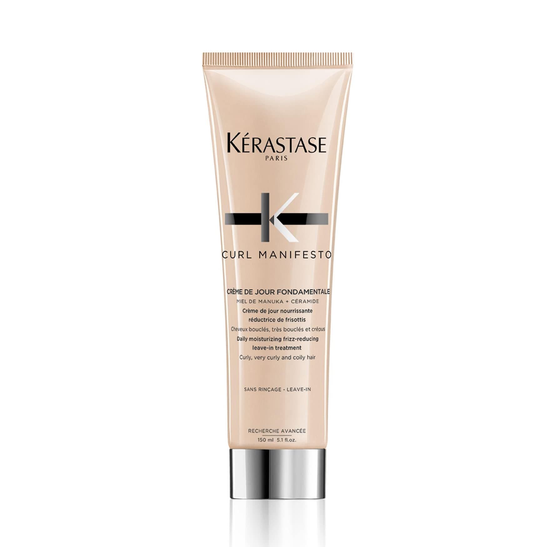 KÉRASTASE Curl Manifesto - Crème de Jour Fondamentale - Soin Capillaire Anti-Frisottis - Nourrit & Définit - Miel de Manuka & Céramides - Cheveux Bouclés - Frisés & Crépus - 150 ml