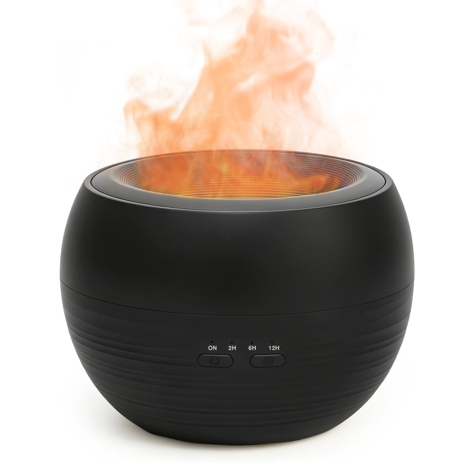 SALKING Diffusore di Oli Essenziali 260mL con 2/6/12h Timer | Diffusore Ambiente Effetto Fiamma senza BPA , con Nebulizzazione Intermittente, per Casa, Yoga e Ufficio, Nero