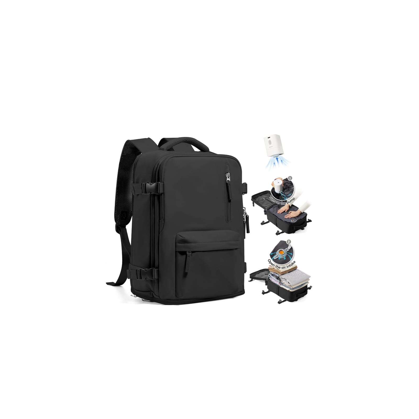 SZLX Zaino Ryanair 40x30x20 Sottovuoto con pompa Zaino Ryanair 40x20x25 Sottovuoto Bagaglio a Mano 40x30x20 Wizzair Zaino da Viaggio 45x36x20 Easyjet Donna Zaino Casual Laptop 14 Pollici Impermeabile
