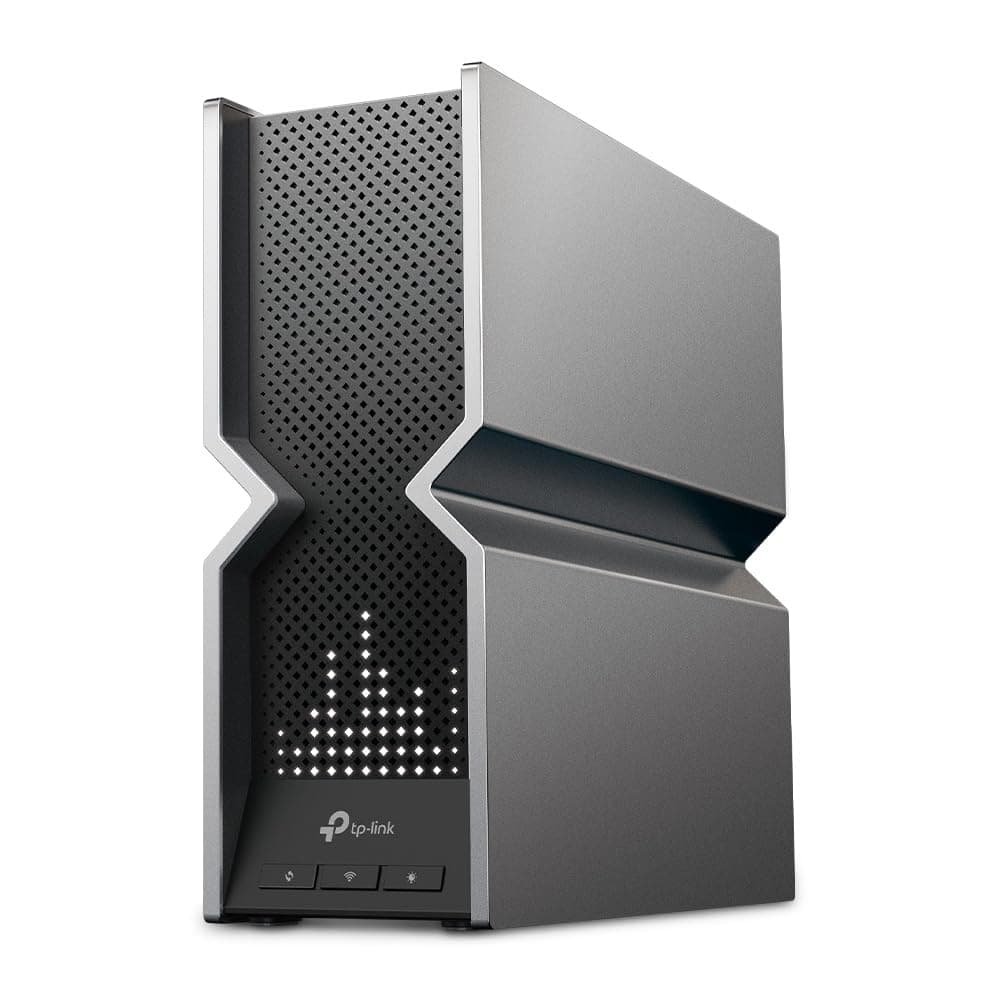 【Nuevo】 TP-Link Archer BE800 - BE19000 Tri Banda Wi-Fi 7 Router |uno de los routers más rápidos con 2 × 10 Puertos G | Pantalla LED|8× Antenas Internas |Red más Segura| VPN,QoS y EasyMesh