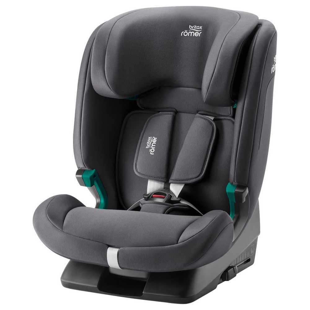 BRITAX RÖMER Silla Coche EVOLVAFIX, con ISOFIX, niños de 76-150 cm (i-Size), 15 meses a 12 años, Midnight Grey