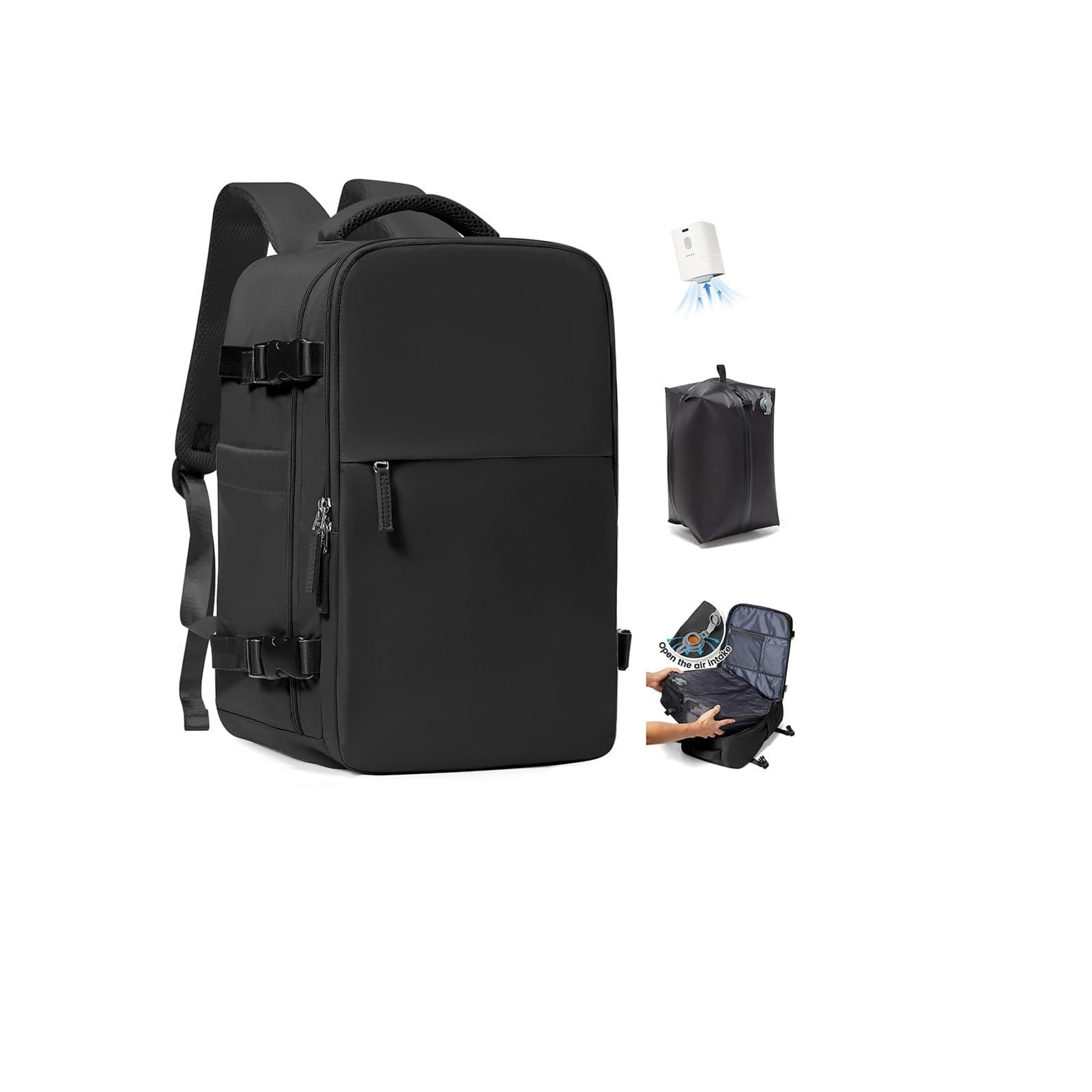 SZLX Mochila De Vacío Equipaje De Mano Mujeres, Mochila Airbag Con Sistema De Vacío Para Viajes, Ryanair Mochila De Viaje Tamaño Cabina Con Bomba Impermeable Maleta De Vacío Para Hombres