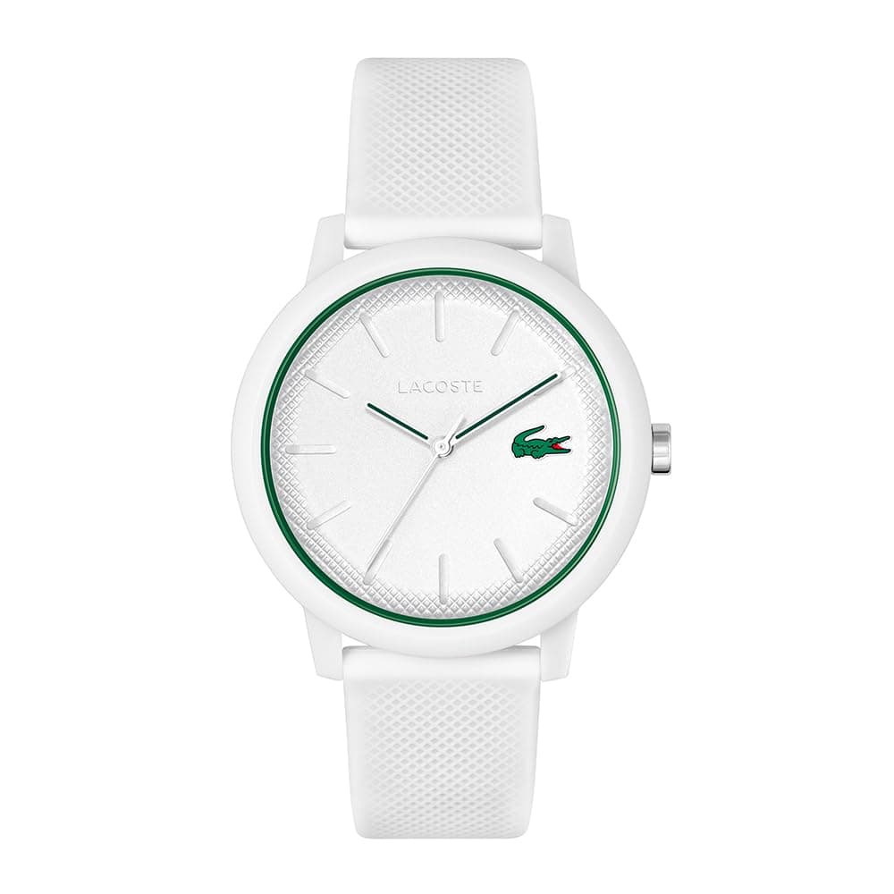 Lacoste Reloj Analógico de Cuarzo para Hombre o Mujer, con una Elegante Correa de Silicona con Textura Petit piqué