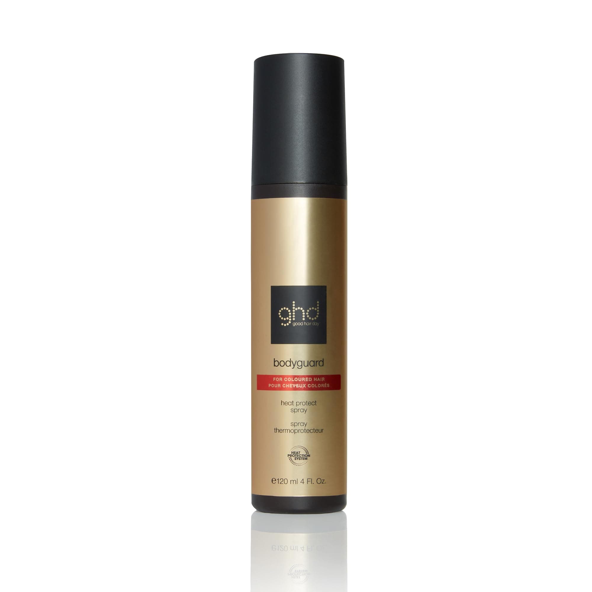 ghd Bodyguard Spray Protettivo per il Calore – Protezione Invisibile e Leggera, Protegge dai Danni da Calore, Protezione UV, Non Appiccicoso e Condizionante – Per Capelli Colorati – 120ml