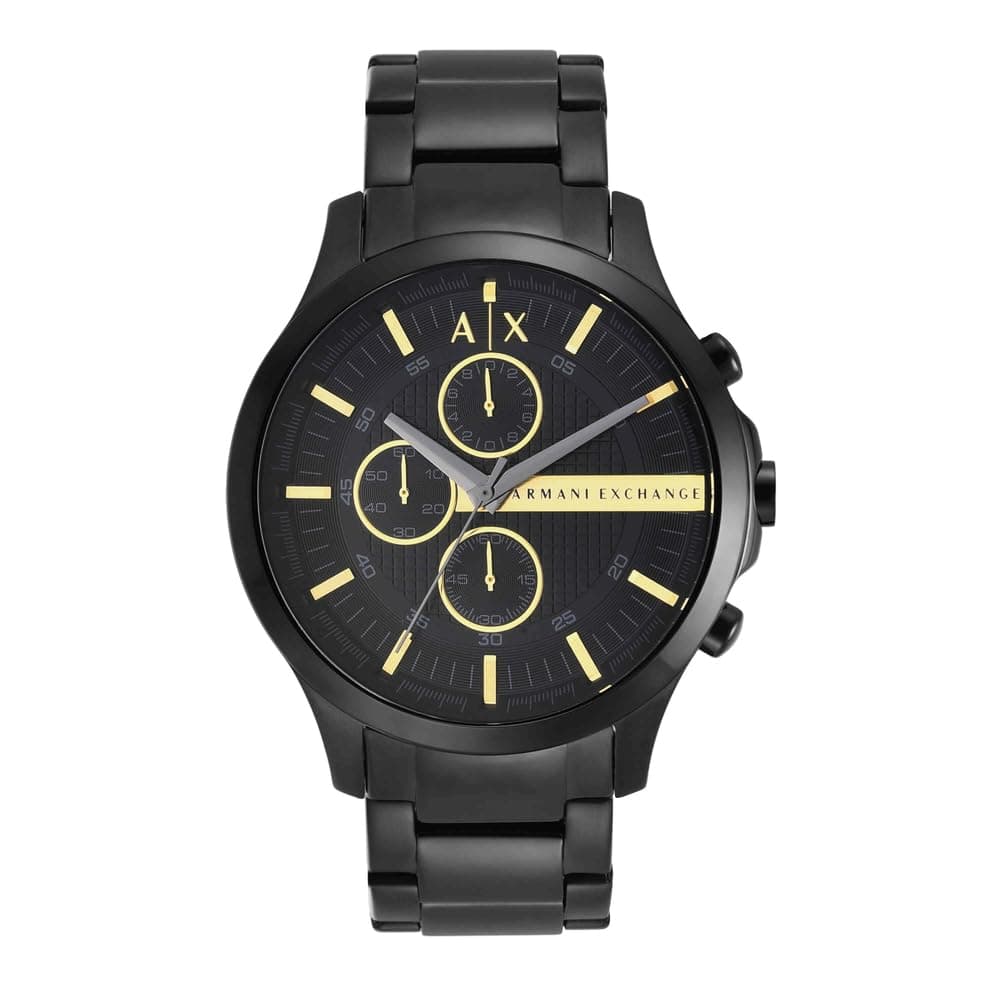 Armani Exchange Relojes de Hombre, Movimiento de Cuarzo cronógrafo y Caja de 46 mm con Correa de Acero Inoxidable