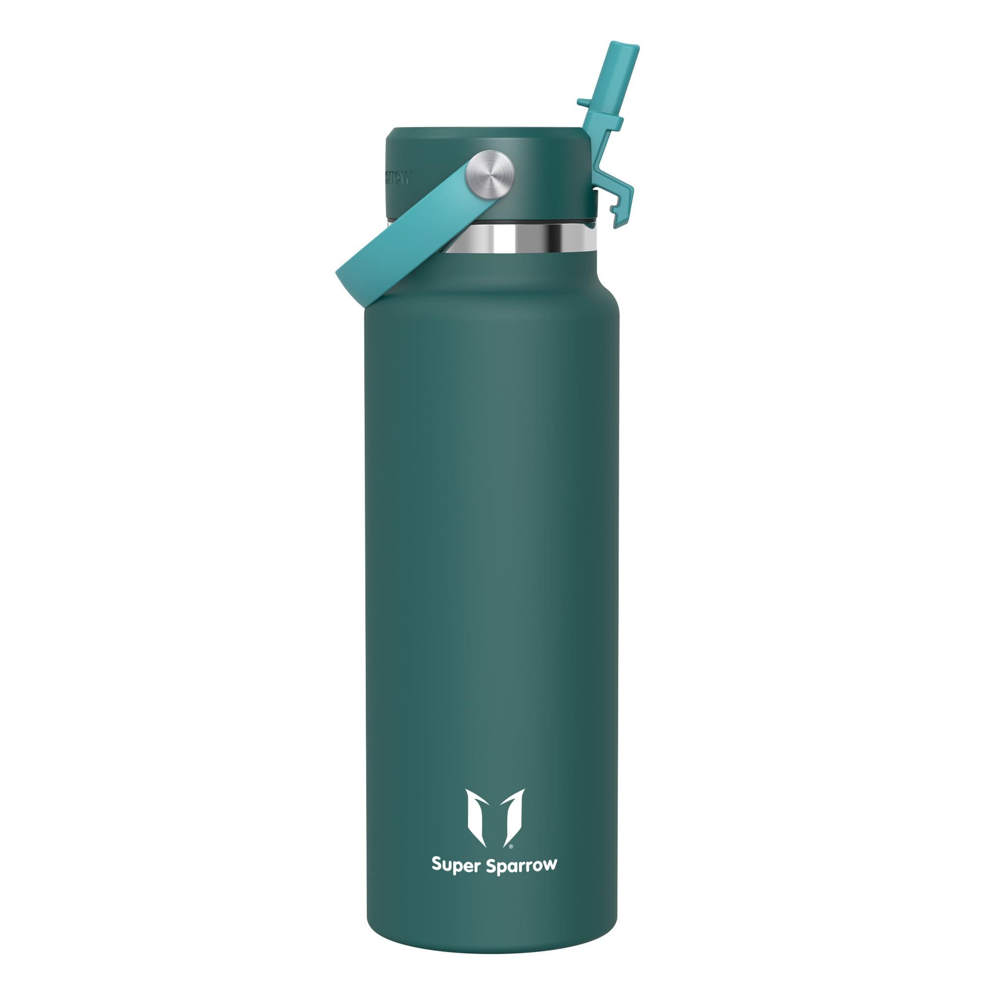 Super Sparrow Borraccia Termica - 500ml/750ml/1L/1.2L - SwivelSip Bottiglia Acciaio Inox - Senza BPA Borracce Termiche, Borraccia con Cannuccia Ergonomica per Scuola, Sportiva, Campeggio, Palestra