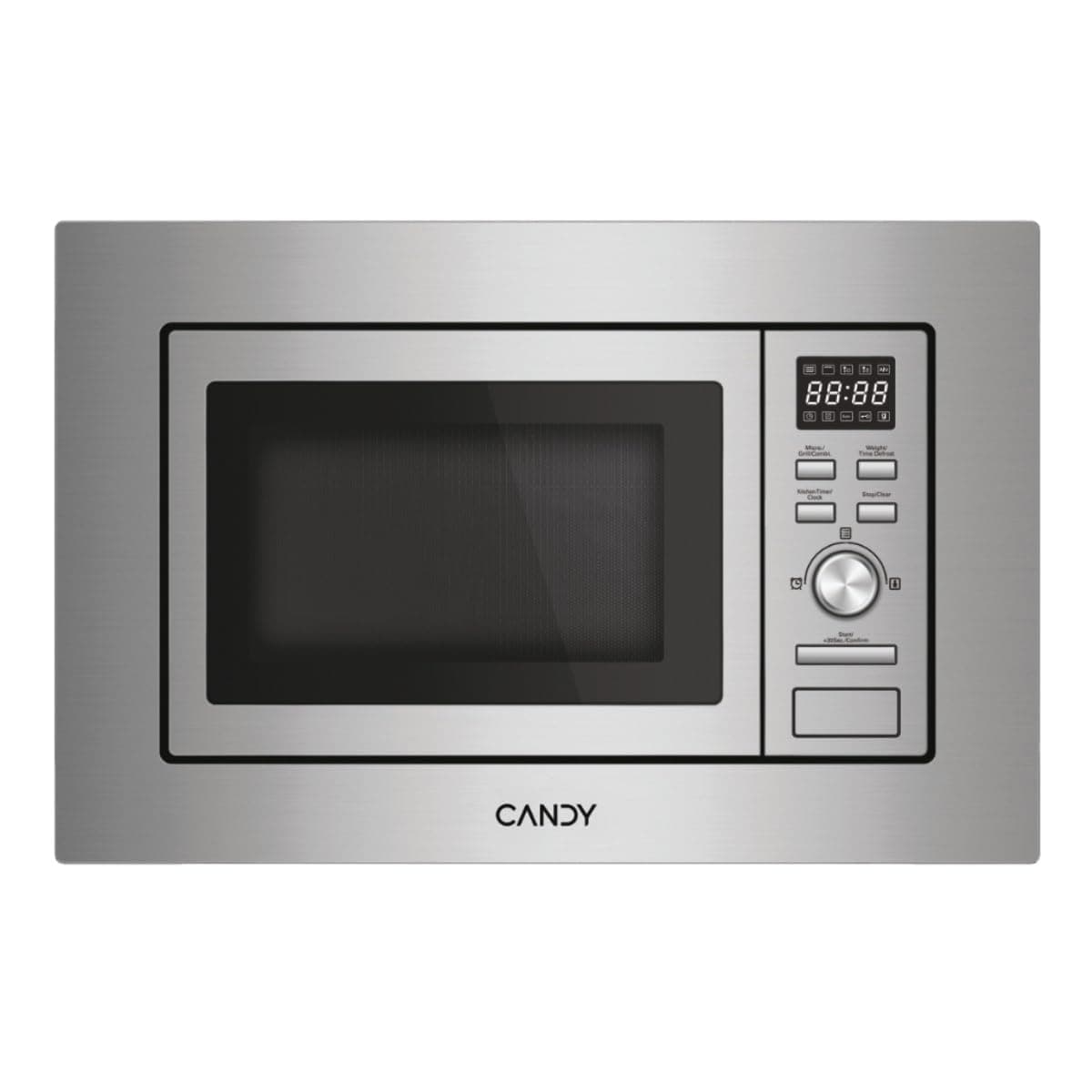 Candy Wave 600 Microonde da Incasso, 20 Litri, 7 programmi, 5 livelli di potenza, Grill, ricette su App hOn AxLxP 38,2x59,5x34,4 cm, Acciaio Inox - CA20FMW7NG