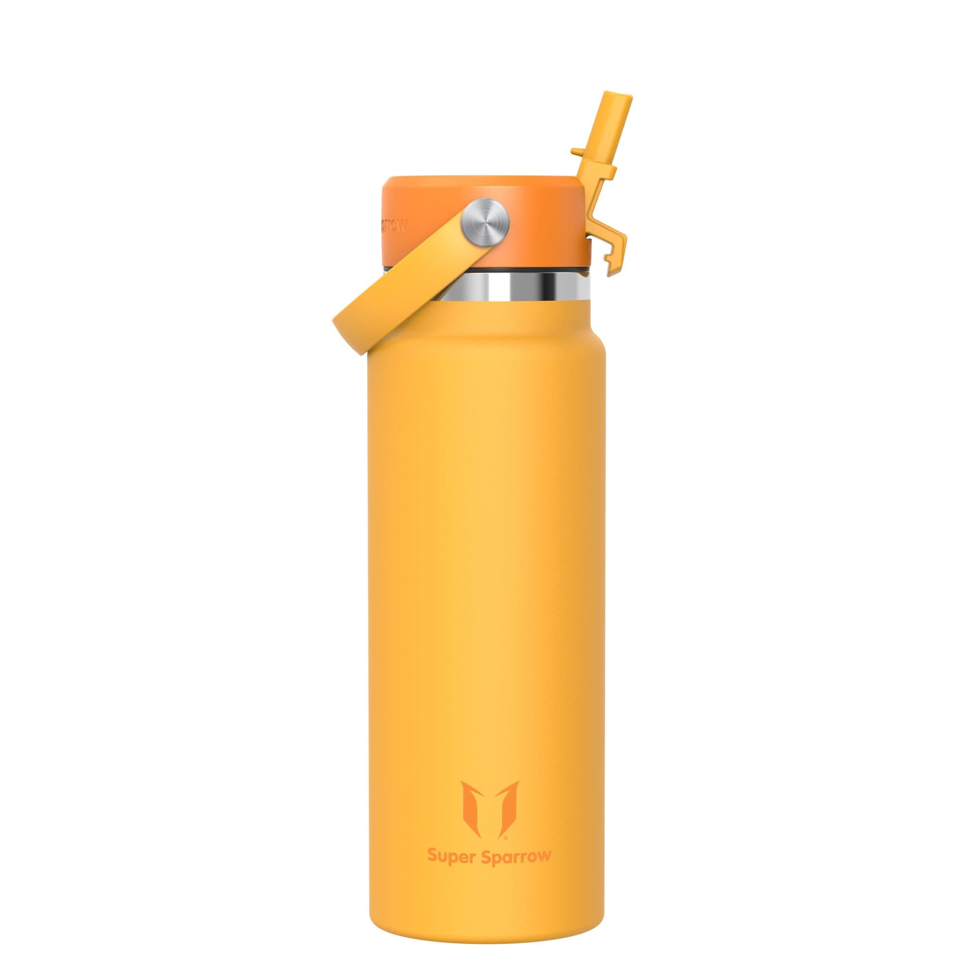 Super Sparrow Borraccia Termica - 500ml/750ml/1L/1.2L - SwivelSip Bottiglia Acciaio Inox - Senza BPA Borracce Termiche, Borraccia con Cannuccia Ergonomica per Scuola, Sportiva, Campeggio, Palestra