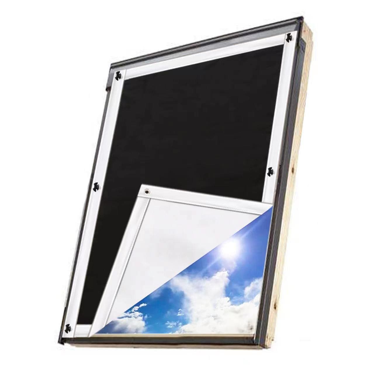 johgee Store Occultant sans Perçage pour Velux M04 et 304-60x73cm, Rideau Occultant Thermiques avec Ventouse, Protection Solaire et isolant thermique, Store pour Chambre, Bébé Chambre, Grenier