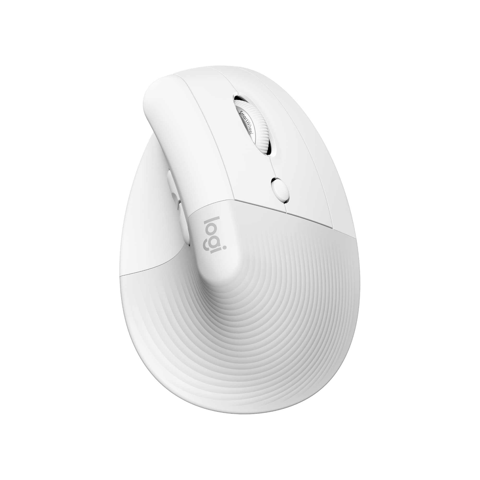 Logitech Lift per Mac Mouse Ergonomico Verticale Senza Fili, Bluetooth, Silenzioso, Rotella Intelligente, 4 Pulsanti Personabili, Compatibile con macOS, iPadOS, MacBook, iMac, iPad - Bianco