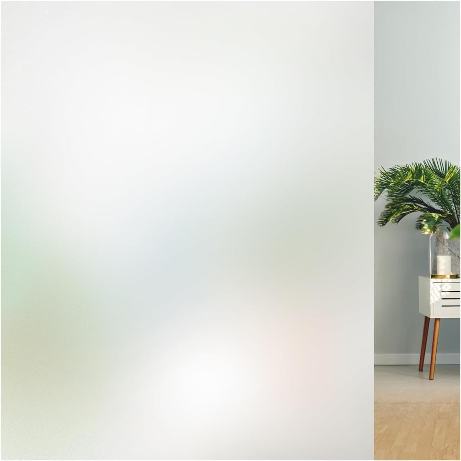 Lifetree Film Fenetre Anti Regard Electrostatique sans Colle 44.5x200cm | Brise-vue jour et nuit, Repositionnable pose facile, Anti-UV & Chaleur, Dépoli opaque lumineux, Parfait locataires & bureaux