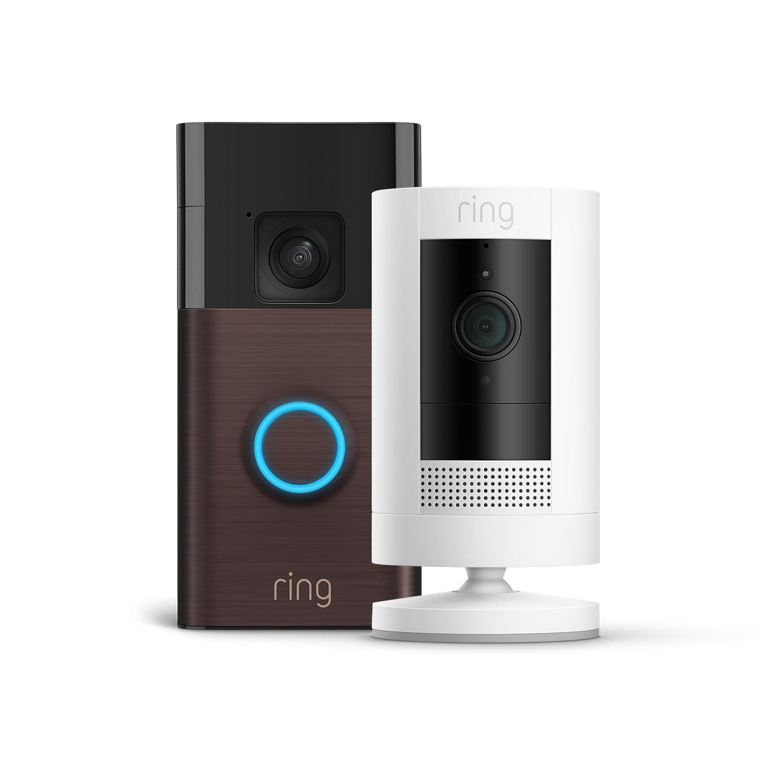 Ring Akku-Videotürklingel (Battery Video Doorbell) + Außenkamera Akku (Stick Up Cam) | WLAN-Videotürklingel-Sicherheitskamera, Selbstinstallation (in 5 Minuten) | Privatsphäre-Einstellungen