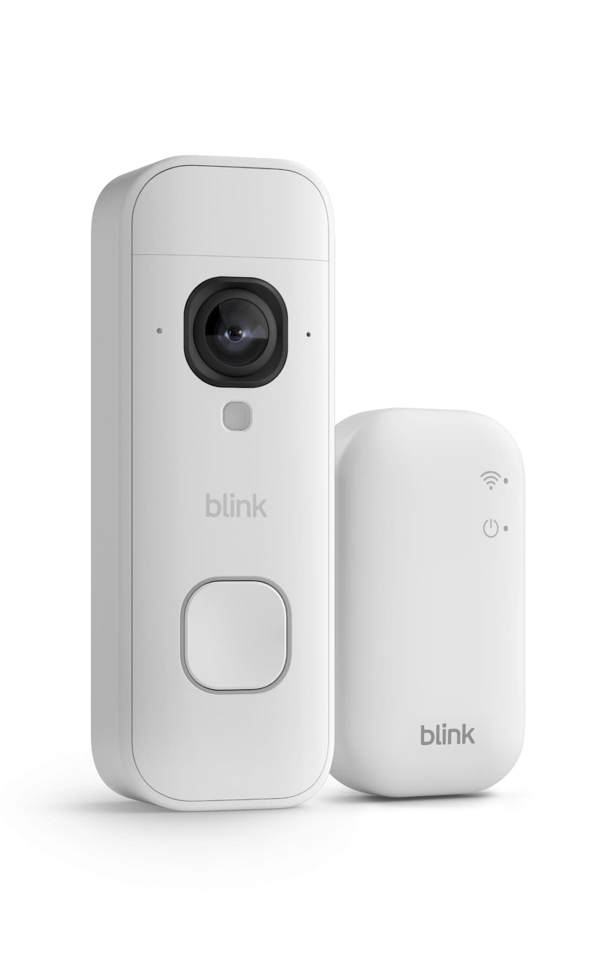 Blink Videotimbre 2K+ con pilas (últ. generación) | Vista de cuerpo entero | Audio mejorado | IP65 | Pilas de larga duración | Instalación sencilla | Módulo de sincronización básico (blanco)