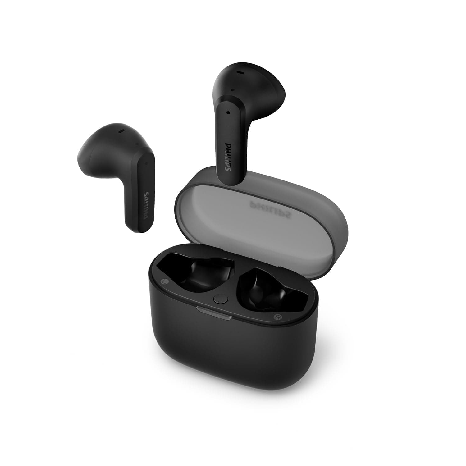 PHILIPS TAT2139BK/00 écouteurs Intra-Auriculaires sans Fil - Petits Embouts, Bon Rapport qualité-Prix, Son Naturel avec Basses dynamiques, appels clairs et étui de Chargement de Poche - Noir