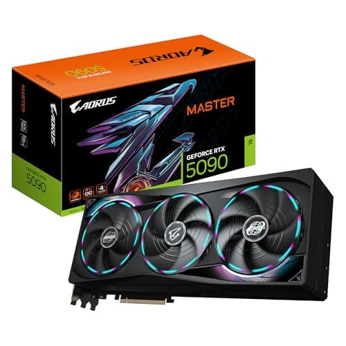 GIGABYTE AORUS GeForce RTX 5090 Master 32G Tarjeta Gráfica - 32GB GDDR7, 512 bits, PCI-E 5.0, 2655MHz Frecuencia Base, 3 x DP 2.1a, 1 x HDMI 2.1b, GV-N5090AORUS M-32GD