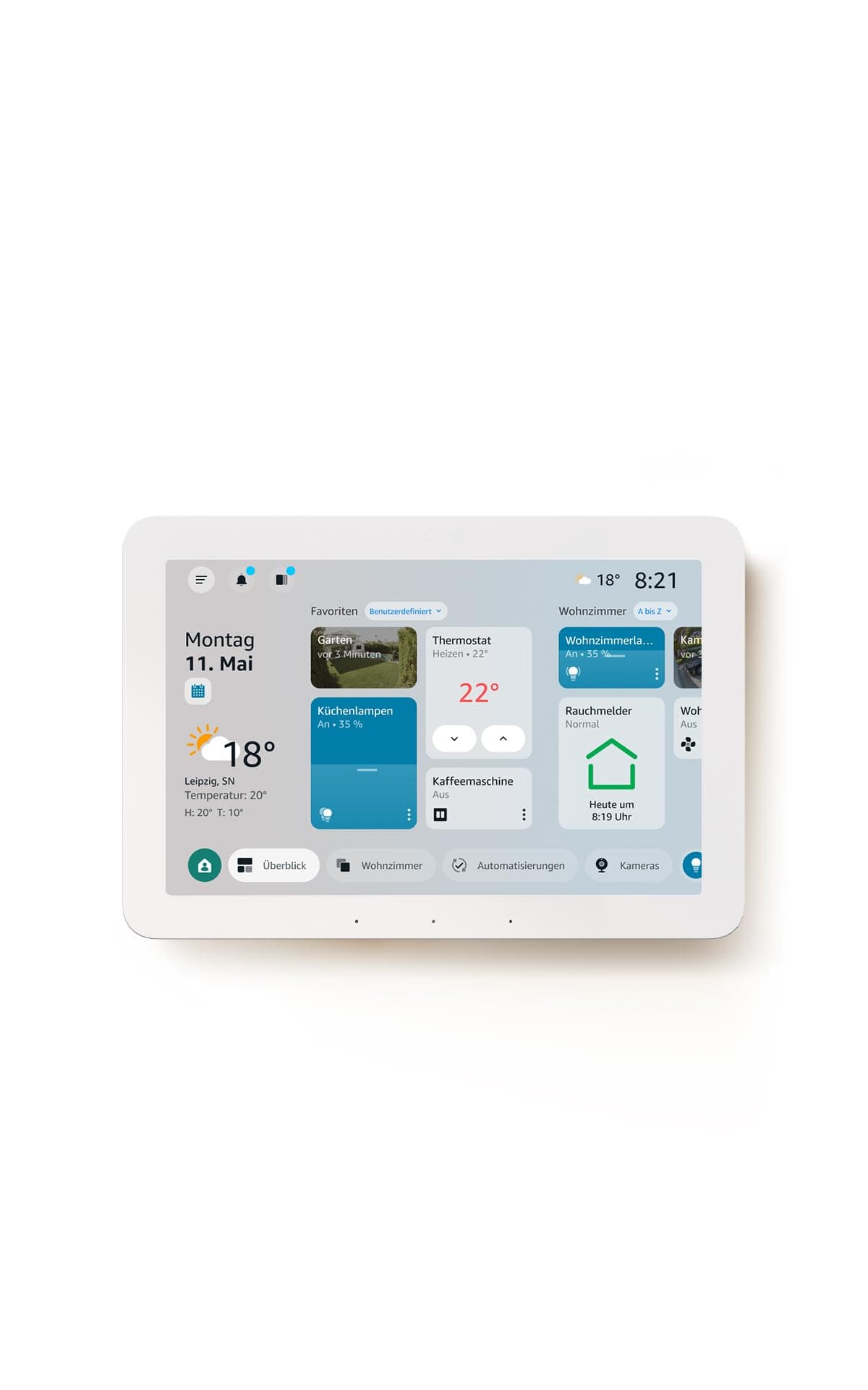 Amazon Echo Hub, Smart-Home-Bedienpanel (8 Zoll). Erlebe eine überarbeitete Benutzeroberfläche mit individuellen Anpassungsmöglichkeiten und Alexa+. Kompatibel mit Tausenden Geräten