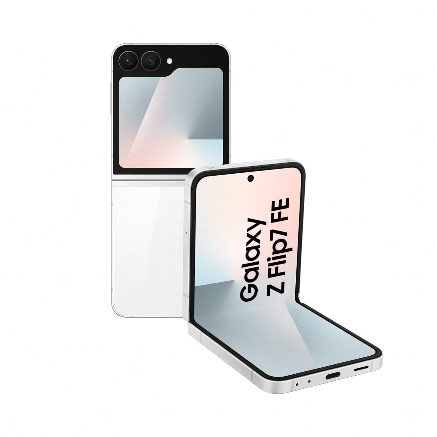 Samsung Galaxy Z Flip7 FE AI Smartphone mit Galaxy AI, KI-Handy mit Android, Faltbares Design, Breites Frontdisplay, 50-MP-Weitwinkelkamera, 256 GB, 8 GB RAM, White, 3 Jahre Herstellergarantie