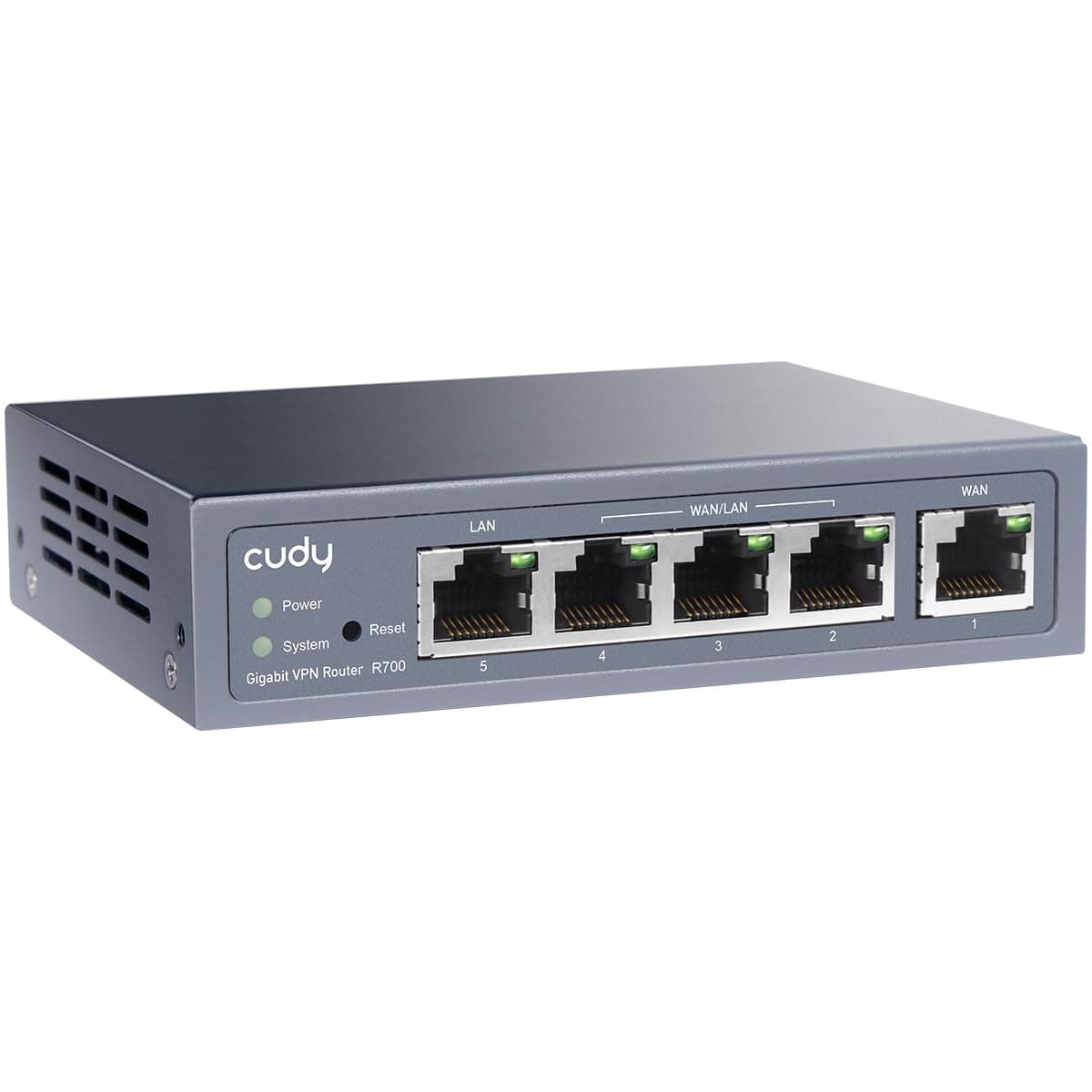 Cudy Gigabit Multi-WAN Router, OpenWRT, Equilibrio de Carga, R700 | Pasarela de túneles Multi-WAN compatible con OpenWRT, 5 puertos GbE, WireGuard/OpenVPN/IPsec, equilibrio de tráfico