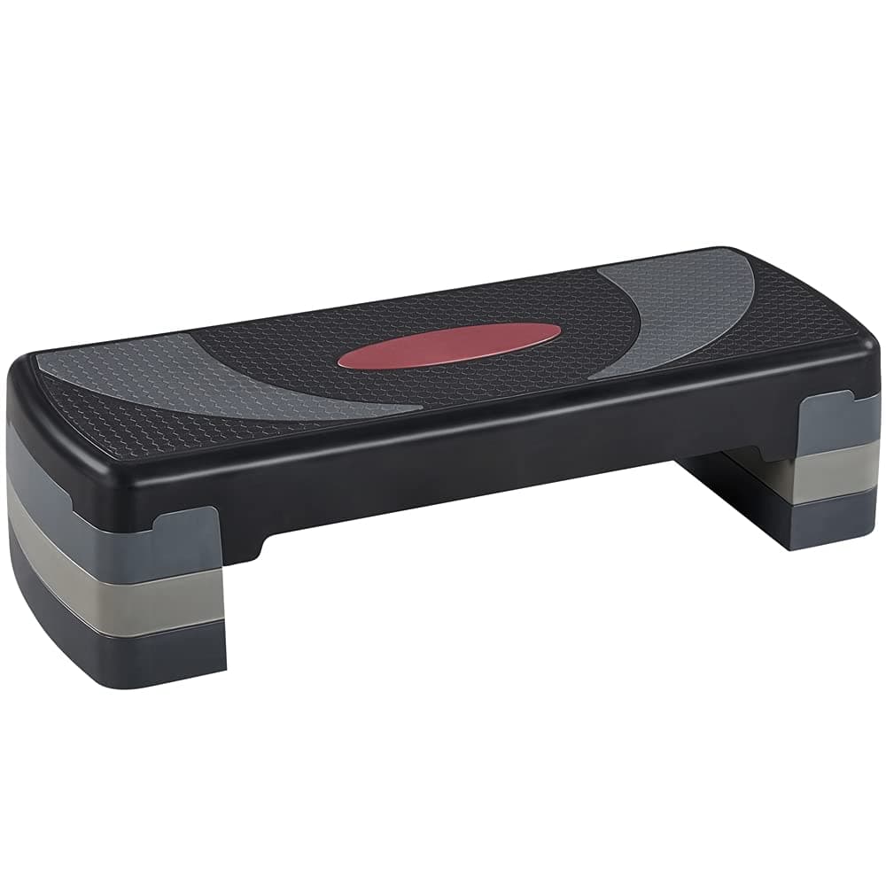 Yaheetech Step da Aerobica a 3 Altezze Regolabili 10/15/20 cm, Portata 250 kg, Piattaforma Fitness Antiscivolo 79,5 x 30 cm per Allenamento Domestico e Palestra