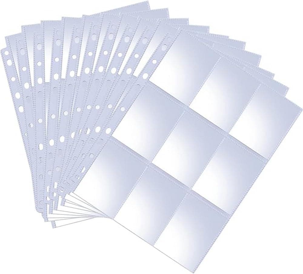 Oderra 576 Plastique Pochettes pour Cartes, 32 Pages de Pochette Carte Pokemon avec Poches des Deux côtés pour Cartes Trading Card Game Collection, Transparente pochette classeur carte