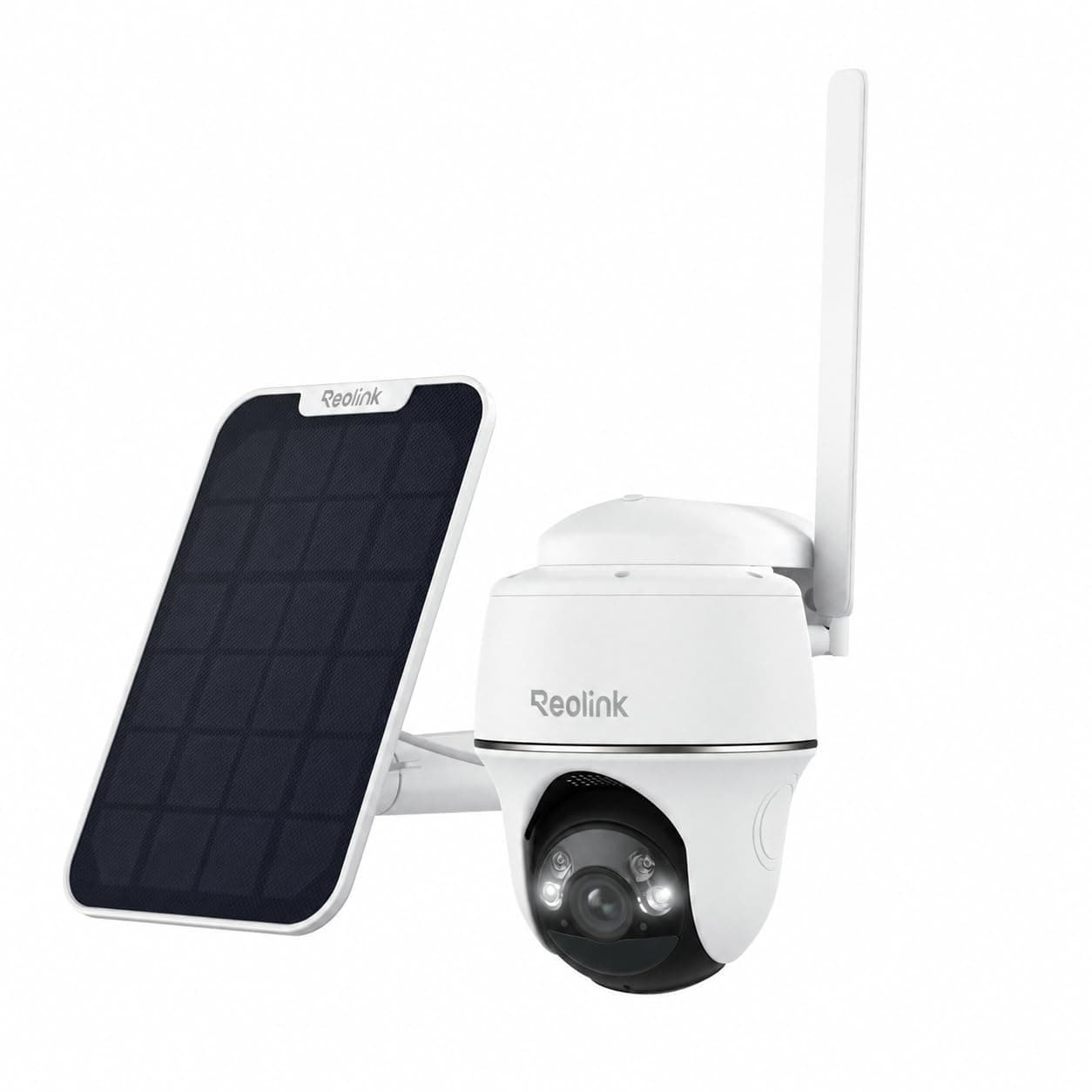Reolink 3G/4G LTE Camara Vigilancia Exterior Solar con Bateria, 5MP Inalambrica Camara 360° PTZ con Tarjeta Sim & 64GB Tarjeta SD, Detección de Persona/Vehículo, Audio Bidireccional, Go PT Plus + SP