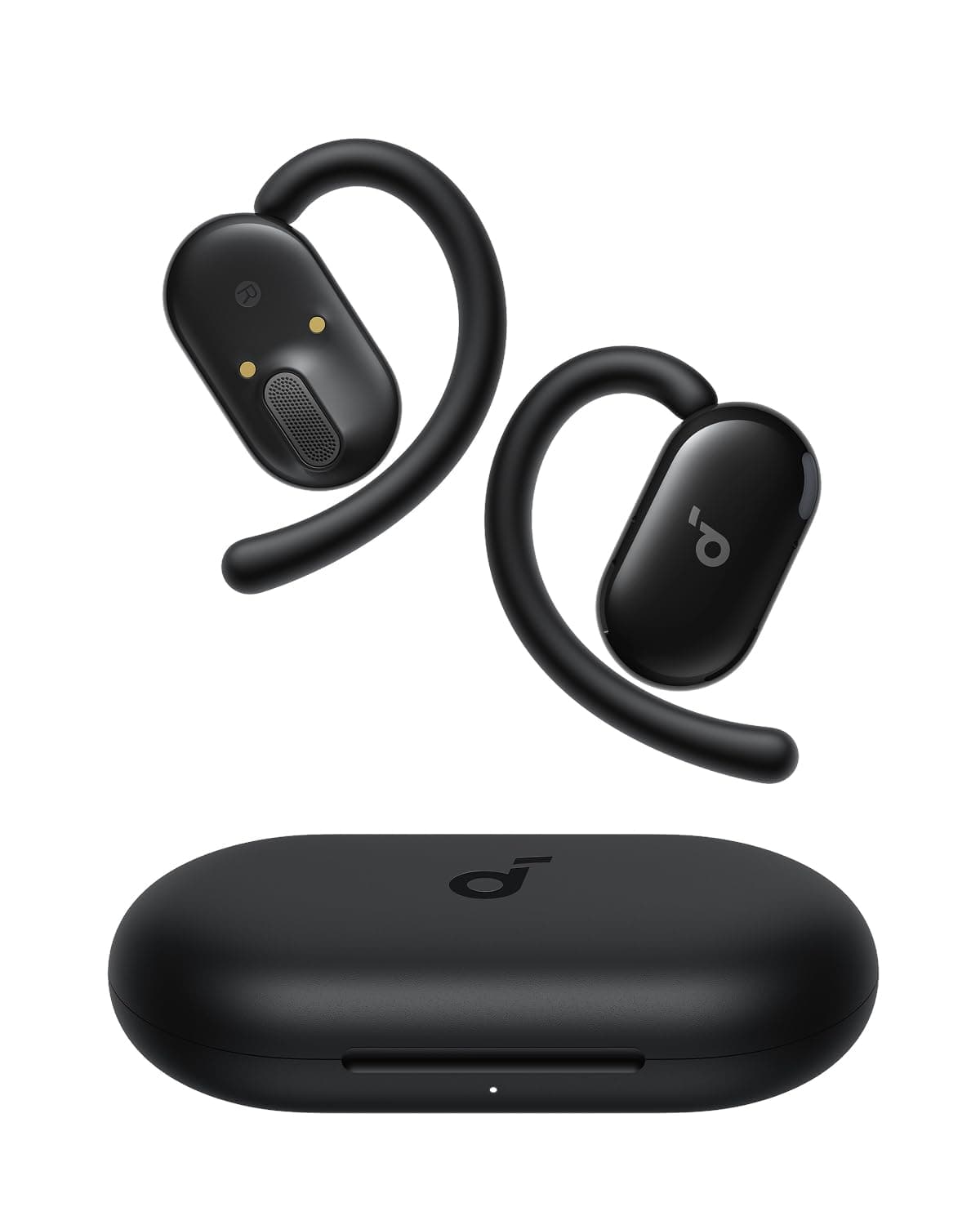 soundcore V20i von Anker Open-Ear Kopfhörer, verstellbare Ohrhaken, komfortabel, fester Halt, starker Bass, rauschfreie Telefonate, IP55, LED, 36h Spielzeit,Bluetooth 5.4 Earbuds,Multipoint Connection