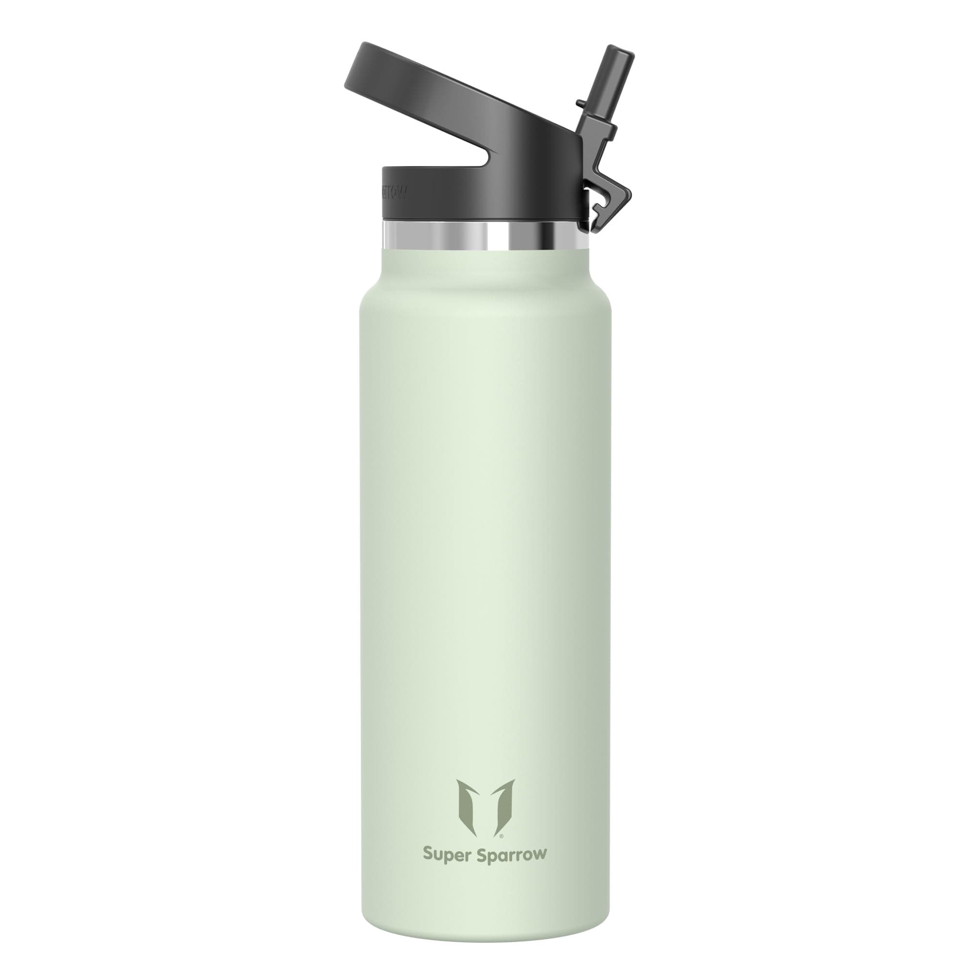 Super Sparrow Borraccia Termica - 500ml, 750ml, 1000ml, 1.2L, 1.5L- SwivelSip Inox Bottiglia - Senza BPA Borracce Termiche, Borraccia Ergonomica per Bambini, Sportiva, Bici, Campeggio, Palestra