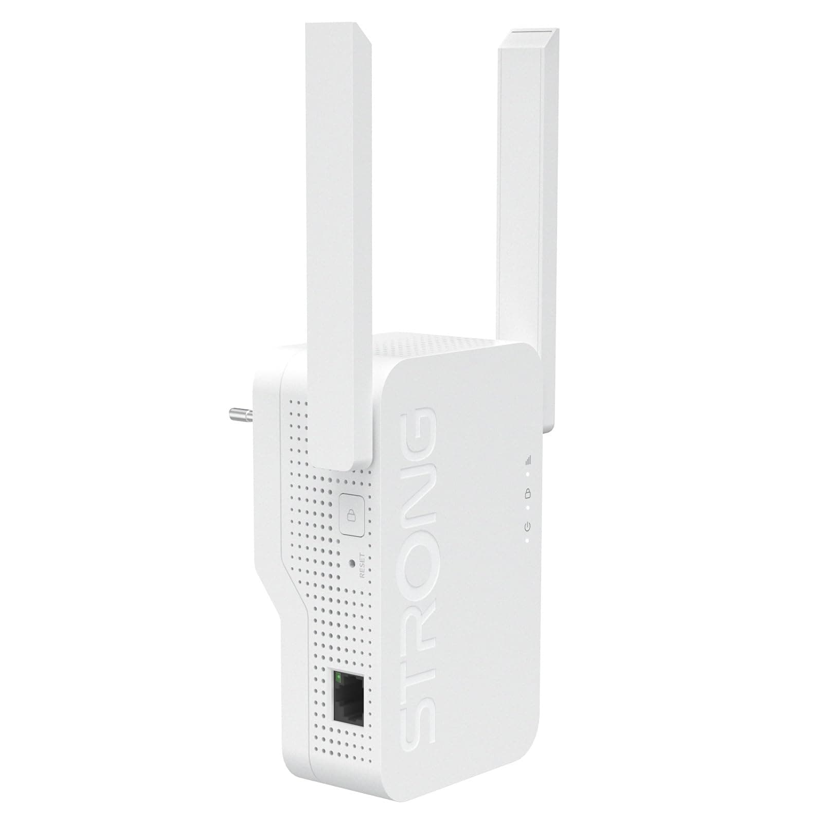 STRONG Répéteur WiFi 6 AX3000, Amplificateur WiFi Double Bande | 3000 Mbps, WiFi 6, Double Bande, Répéteur WiFi, Port Ethernet Gigabit, 2 antennes externes, Point d'accès
