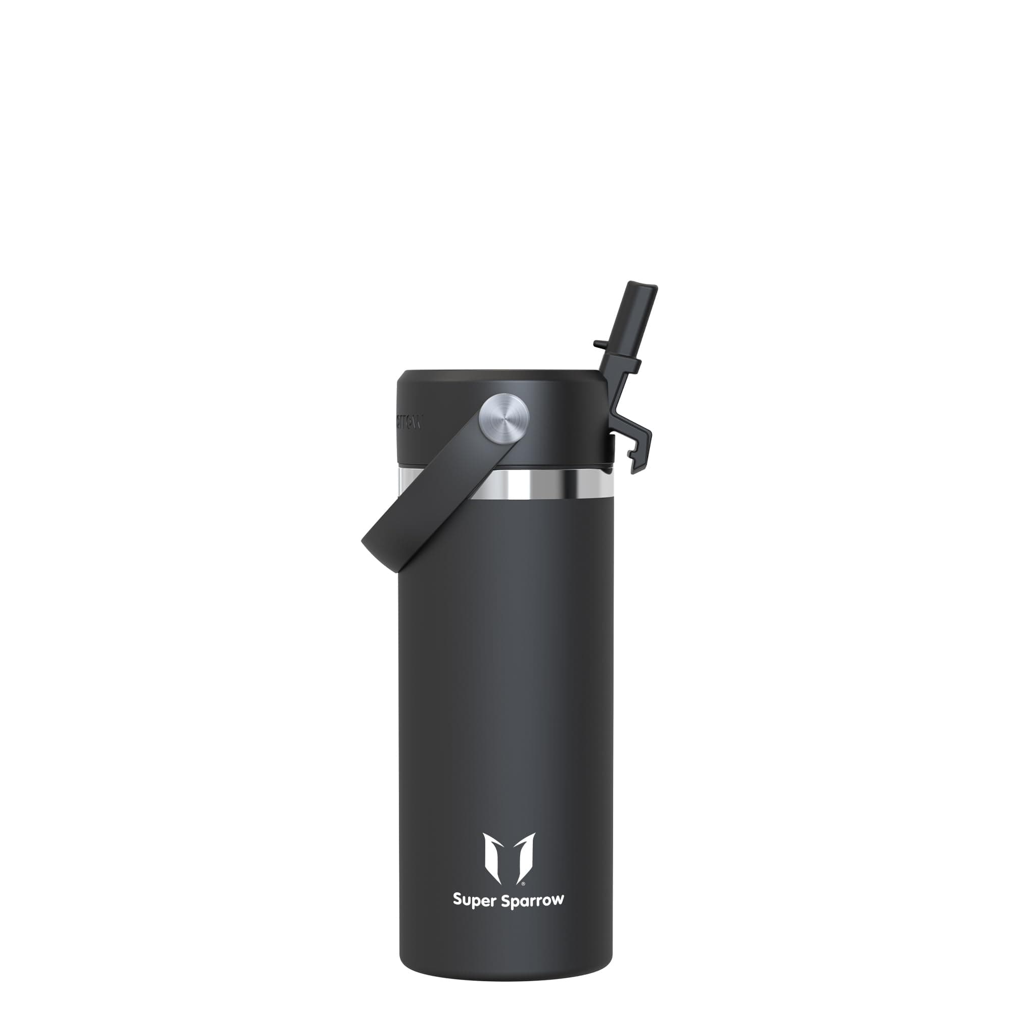 Super Sparrow Borraccia Termica - 500ml/750ml/1L/1.2L - SwivelSip Bottiglia Acciaio Inox - Senza BPA Borracce Termiche, Borraccia con Cannuccia Ergonomica per Scuola, Sportiva, Campeggio, Palestra